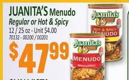Jetro JUANITA'S Menudo Regular or Hot & Spicy offer