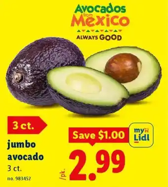 Lidl Jumbo avocado offer