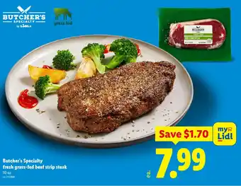 Lidl Butcher's Specialty fresh grass-fed beef strip steak offer