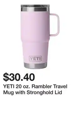 Dick's Sporting Goods YETI 20 oz. Rambler Travel Mug with Stronghold Lid offer