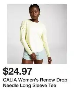 Dick's Sporting Goods CALIA Women's Renew Drop Needle Long Sleeve Tee offer