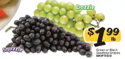 Winn Dixie Green or Black Seedless Grapes offer