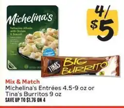 Winn Dixie Michelina's Entrées or Tina's Burritos offer