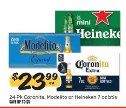 Winn Dixie 24 Pk Coronita, Modelito or Heineken 7 oz btls offer