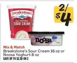 Winn Dixie Breakstone's Sour Cream or Noosa Yoghurt offer