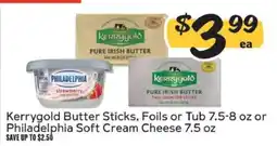 Winn Dixie Kerrygold Butter Sticks, Foils or Tub or Philadelphia Soft Cream Cheese offer