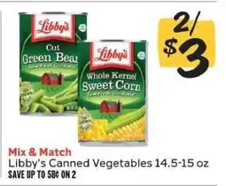 Winn Dixie Libby's Canned Vegetables offer
