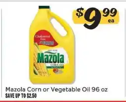 Winn Dixie Mazola Corn or Vegetable Oil 96 oz offer