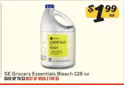 Winn Dixie SE Grocers Essentials Bleach 128 oz offer