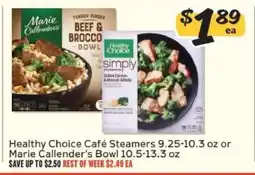 Winn Dixie Healthy Choice Café Steamers or Marie Callender's Bowl offer
