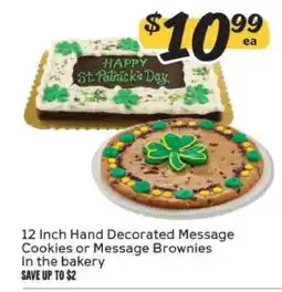 Winn Dixie 12 inch Hand Decorated Message Cookies or Message Brownies offer