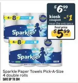 Winn Dixie Sparkle Paper Towels Pick-A-Size offer