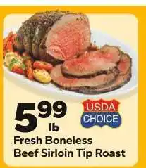 Save a Lot Fresh Boneless Beef Sirloin Tip Roast offer