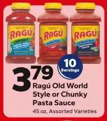 Save a Lot Ragú Old World Style or Chunky Pasta Sauce offer