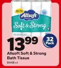 Save a Lot Allsoft Soft & Strong Bath Tissue offer