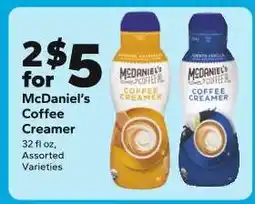 Save a Lot McDaniel’s Coffee Creamer offer