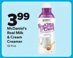 Save a Lot McDaniel’s Real Milk & Cream Creamer offer