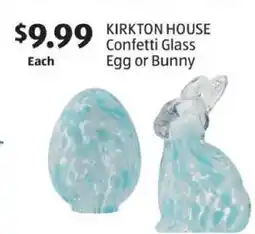 Aldi KIRKTON HOUSE Confetti Glass Egg or Bunny offer