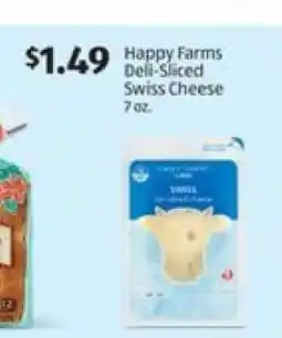 Aldi Happy Farms Deli-Sliced Swiss Cheese offer