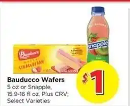 Food 4 Less Bauducco Wafers or Snapple offer
