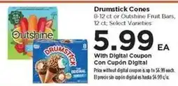 Food 4 Less Drumstick Cones or Outshine Fruit Bars offer