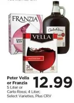 Food 4 Less Peter Vella or Franzia offer