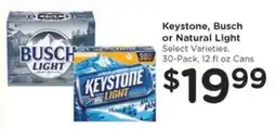 Kroger Keystone, Busch or Natural Light offer
