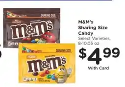 Kroger M&M's Sharing Size Candy offer