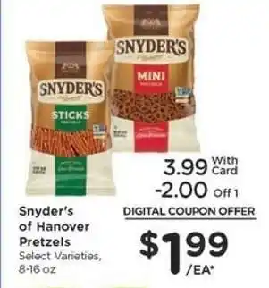 Kroger Snyder's of Hanover Pretzels offer
