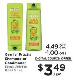 Kroger Garnier Fructis Shampoo or Conditioner offer
