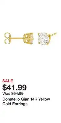 Kohl's Donatello Gian 14K Yellow Gold Earrings offer