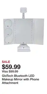 Kohl's GloTech Bluetooth LED Makeup Mirror with Phone Attachment offer