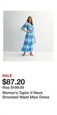 Kohl's Women's Taylor V-Neck Smocked Waist Maxi Dress offer