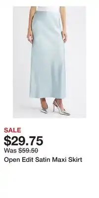 Nordstrom Open Edit Satin Maxi Skirt offer