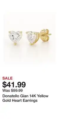 Kohl's Donatello Gian 14K Yellow Gold Heart Earrings offer