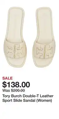Nordstrom Tory Burch Double-T Leather Sport Slide Sandal (Women) offer