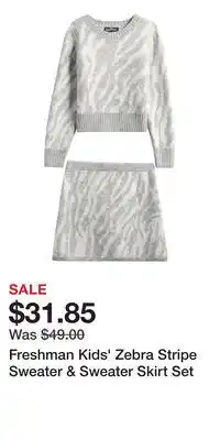 Nordstrom Freshman Kids' Zebra Stripe Sweater & Sweater Skirt Set offer