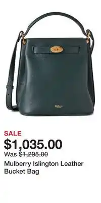Nordstrom Mulberry Islington Leather Bucket Bag offer
