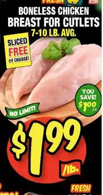 Western Beef BONELESS CHICKEN BREAST FOR CUTLETS offer