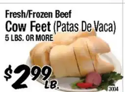 Western Beef Fresh/Frozen Beef Cow Feet offer