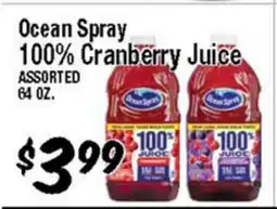 Western Beef Ocean Spray 100% Cranberry Juice offer