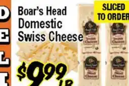 Western Beef Boar's Head Domestic Swiss Cheese offer