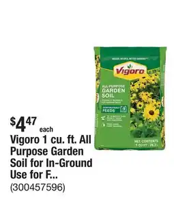 The Home Depot Vigoro 1 cu. ft. All Purpose Garden Soil for In-Ground Use for Fruits, Flowers, Vegetables and Herbs offer