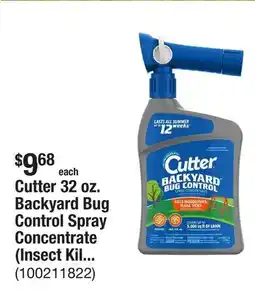 The Home Depot Cutter 32 oz. Backyard Bug Control Spray Concentrate (Insect Killer) offer