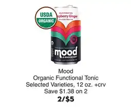 Bristol Farms Mood Organic Functional Tonic offer