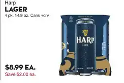 Bristol Farms Harp LAGER offer
