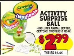 Ollie's ACTIVITY SURPRISE BALL offer