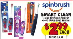 Ollie's SPINBRUSH SMART CLEAN offer