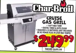 Ollie's CHAR-BROIL CRUISE CRUISE GAS GRILL offer