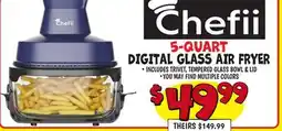 Ollie's 5-QUART DIGITAL GLASS AIR FRYER offer